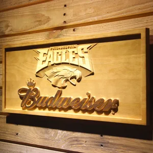 Philadelphia Eagles Budweiser Wood Sign