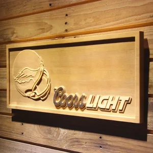 Philadelphia Eagles Coors Light Helmet Wood Sign