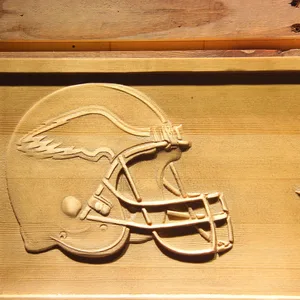 Philadelphia Eagles Helmet Wood Sign