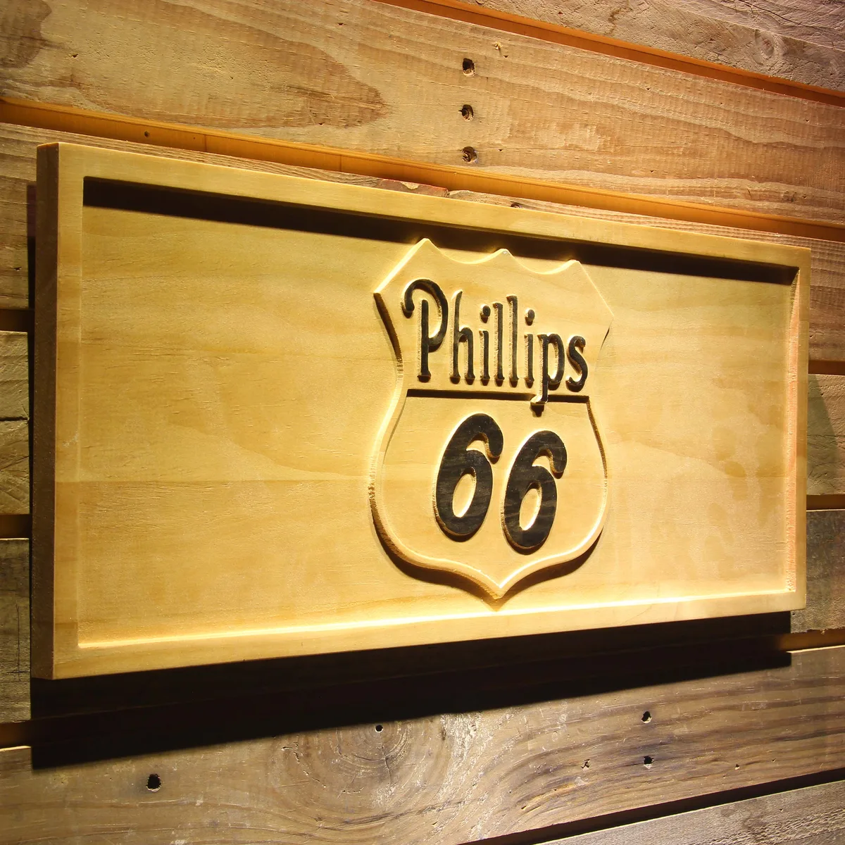 Phillips 66 Gasoline Wood Sign