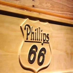 Phillips 66 Gasoline Wood Sign