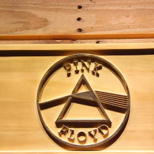 Pink Floyd Dark Side of the Moon Circle Wood Sign
