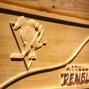 Pittsburgh Penguins Split Wood Sign