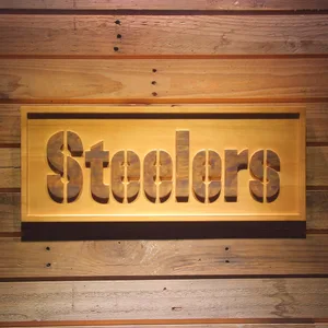 Pittsburgh Steelers 2 Wood Sign