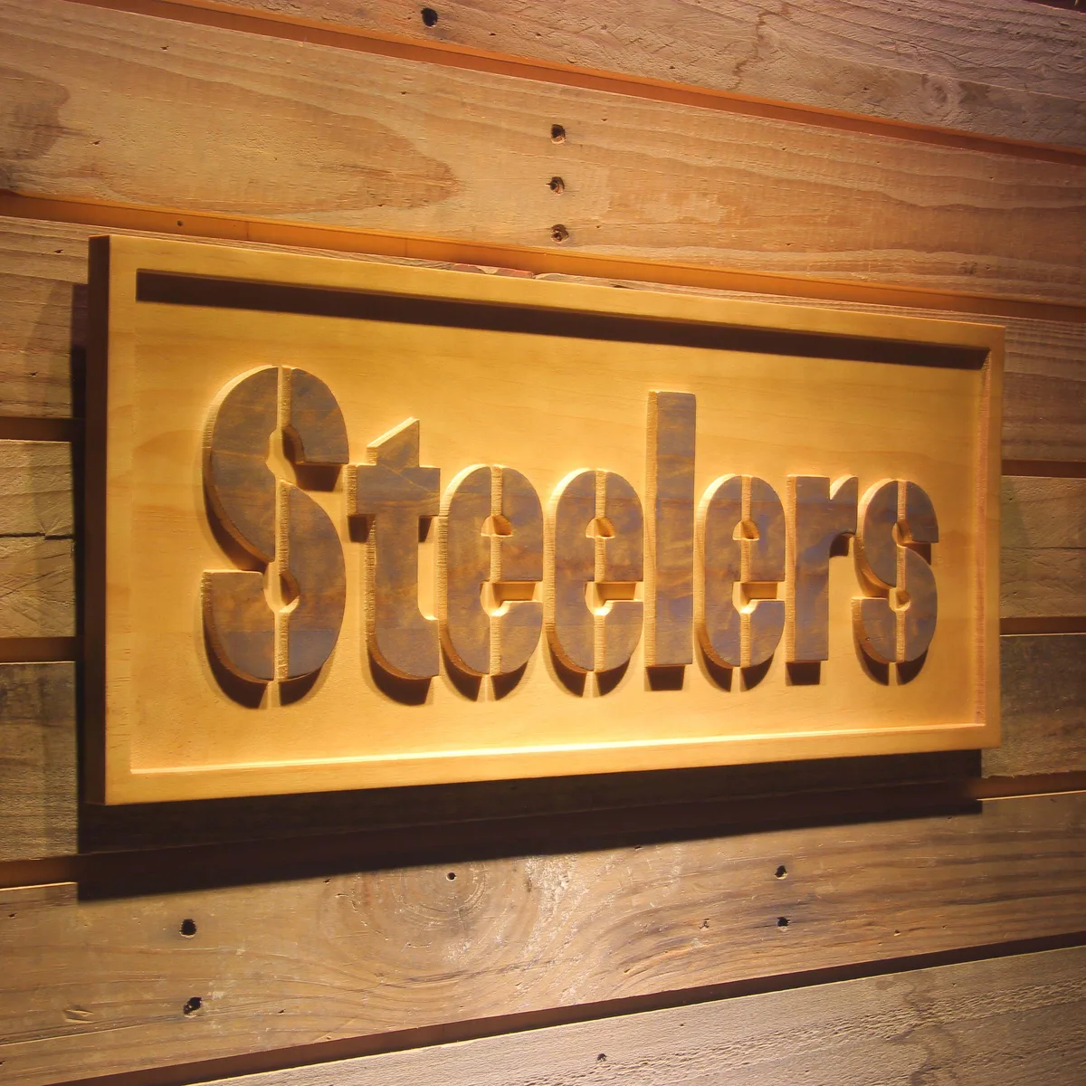 Pittsburgh Steelers 2 Wood Sign