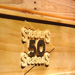 Pittsburgh Steelers 50th Anniversary Logo Wood Sign - Legacy Edition