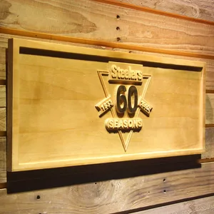 Pittsburgh Steelers 60th Anniversary Logo Wood Sign - Legacy Edition