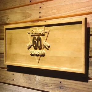 Pittsburgh Steelers 60th Anniversary Logo Wood Sign - Legacy Edition