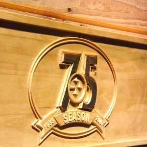 Pittsburgh Steelers 75th Anniversary Logo Wood Sign - Legacy Edition