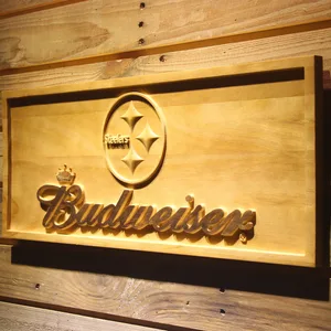 Pittsburgh Steelers Budweiser Wood Sign
