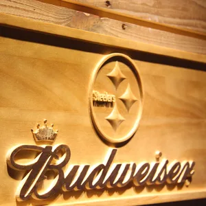 Pittsburgh Steelers Budweiser Wood Sign
