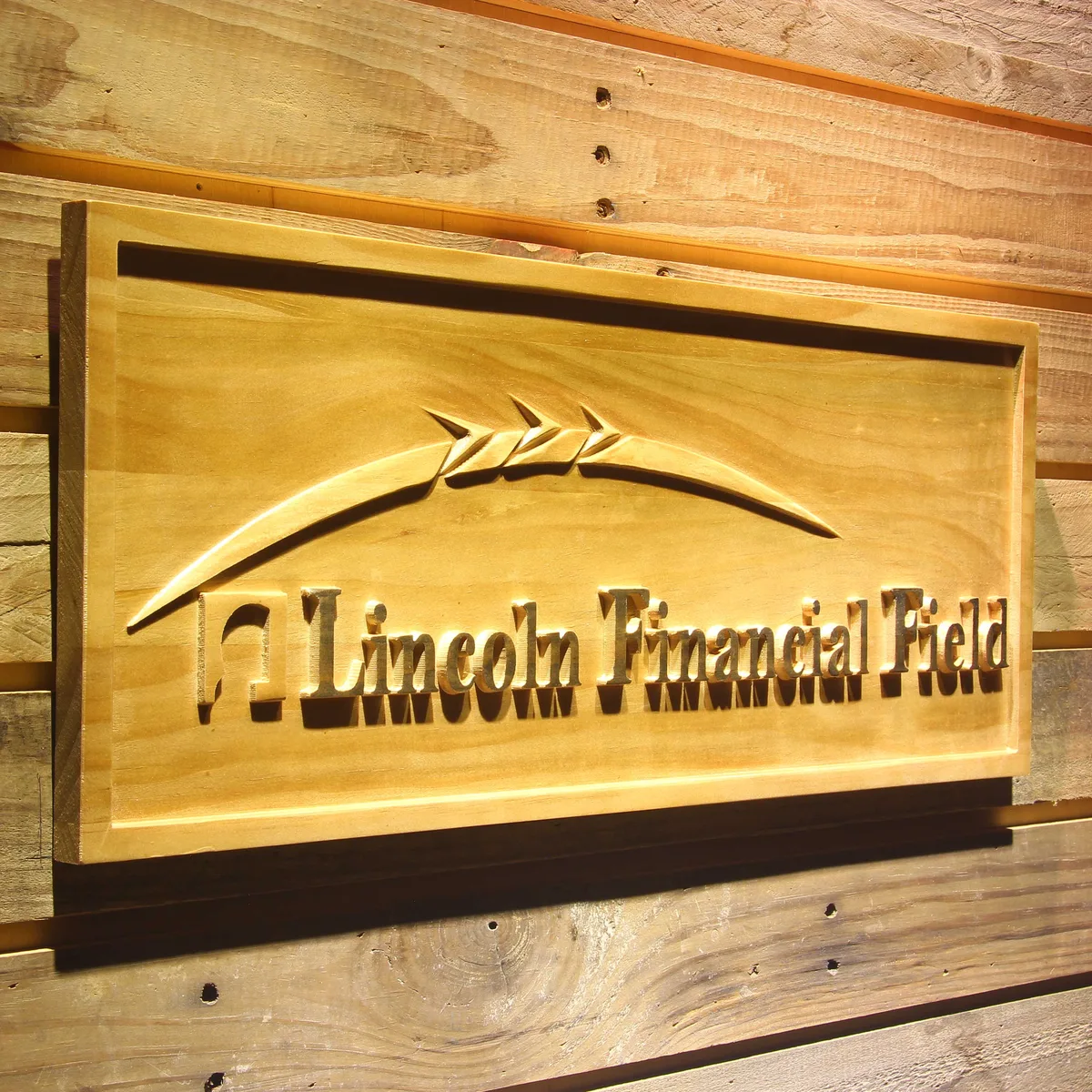 Pittsburgh Steelers Lincoln Financial Field Wood Sign