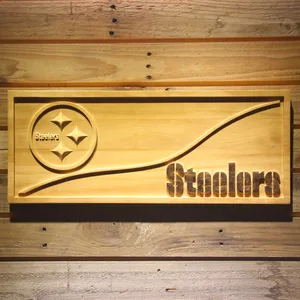 Pittsburgh Steelers Split Wood Sign