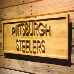 Pittsburgh Steelers Text Wood Sign