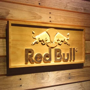 Red Bull Wood Sign