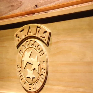 Resident Evil STARS Wood Sign