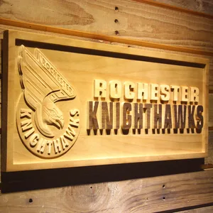 Rochester Knighthawks Wood Sign