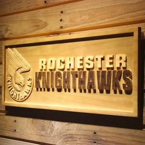 Rochester Knighthawks Wood Sign