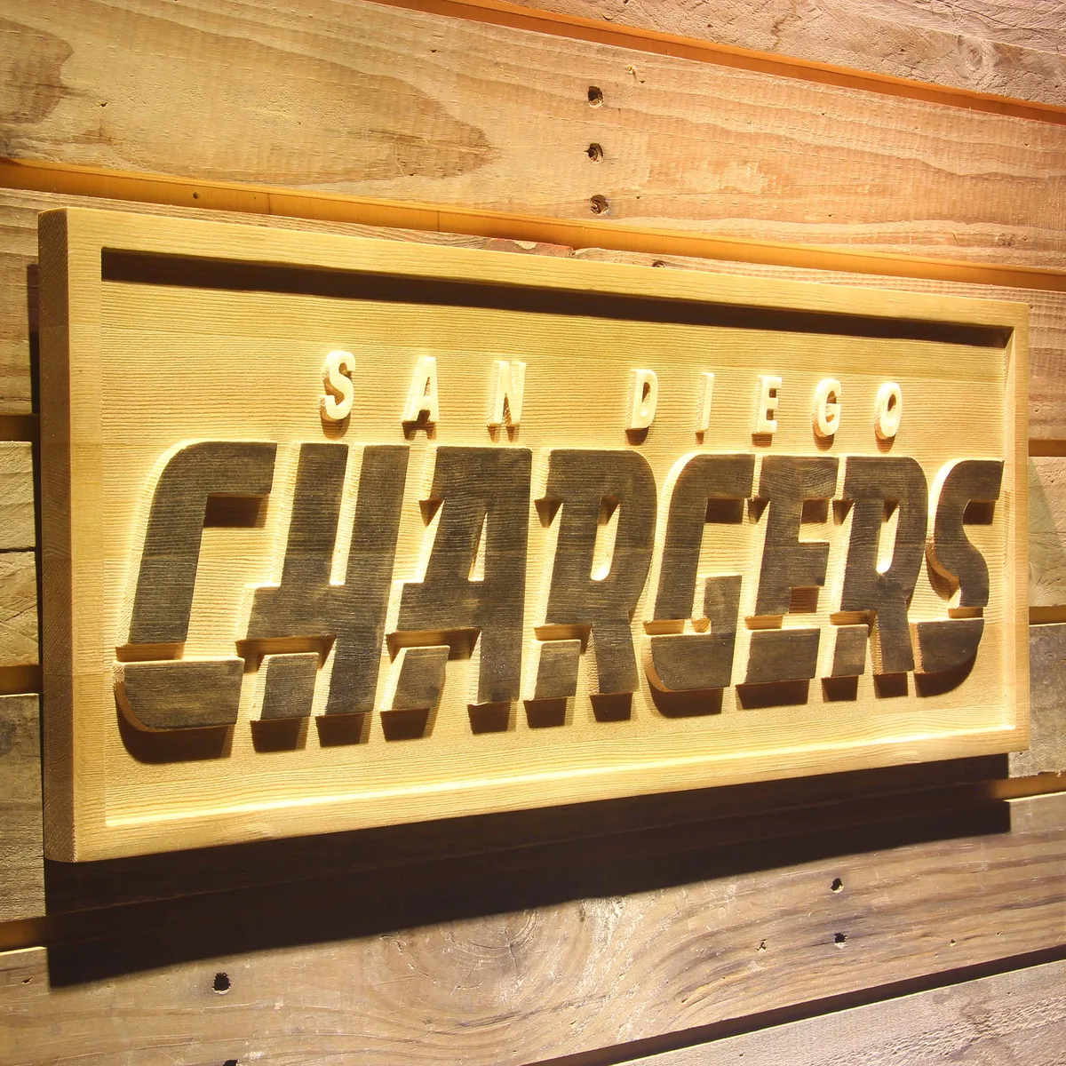 San Diego Chargers 2007-2016 A Wood Sign - Legacy Edition