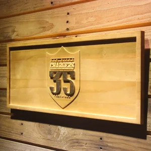 San Diego Chargers 35th Anniversary Logo Wood Sign - Legacy Edition