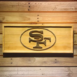 San Francisco 49ers 1968-1995 Logo Wood Sign - Legacy Edition