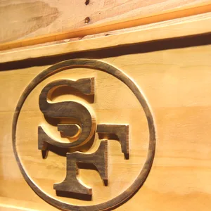 San Francisco 49ers 1968-1995 Logo Wood Sign - Legacy Edition