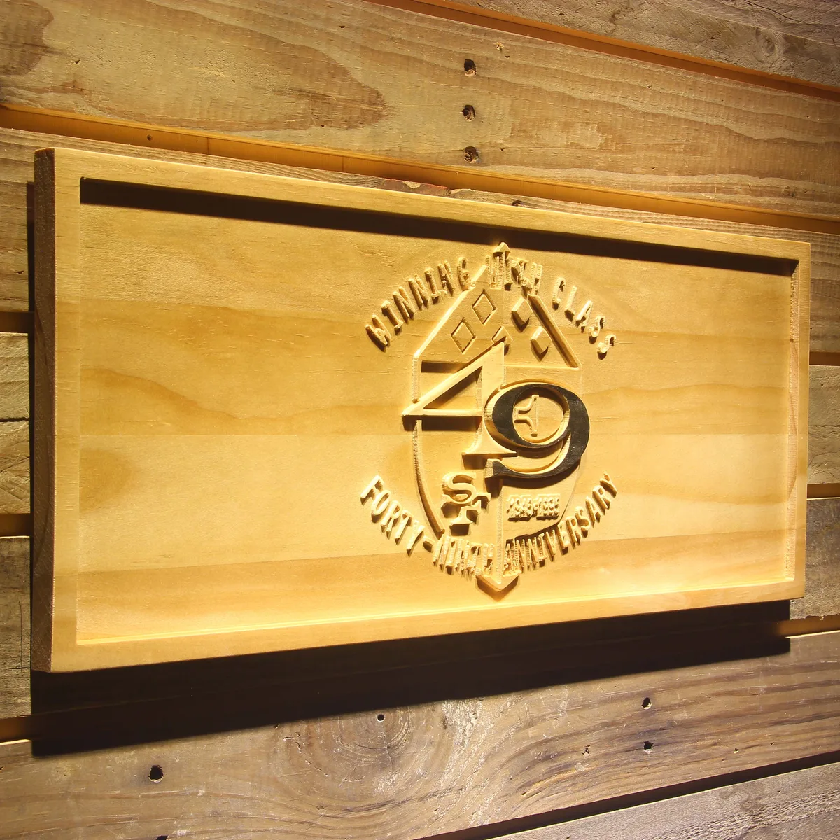 San Francisco 49ers 49th Anniversary Logo Wood Sign - Legacy Edition