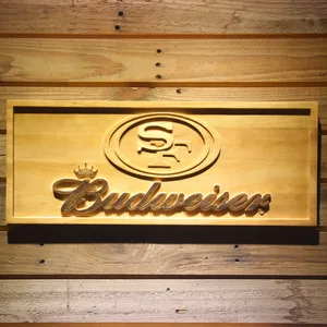 San Francisco 49ers Budweiser Wood Sign