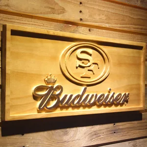 San Francisco 49ers Budweiser Wood Sign