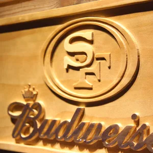 San Francisco 49ers Budweiser Wood Sign
