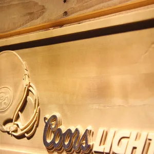San Francisco 49ers Coors Light Helmet Wood Sign