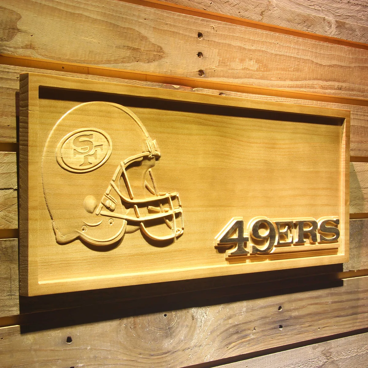San Francisco 49ers Helmet Wood Sign