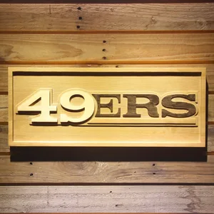 San Francisco 49ers Text Wood Sign