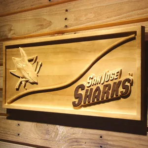 San Jose Sharks Split Wood Sign