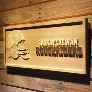 Saskatchewan  Roughriders Helmet Wood Sign - Legacy Edition