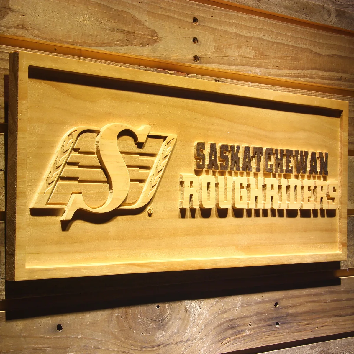 Saskatchewan  Roughriders Wood Sign - Legacy Edition