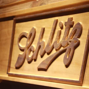 Schlitz Wood Sign