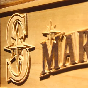 Seattle Mariners 2 Wood Sign