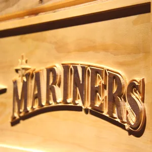 Seattle Mariners 3 Wood Sign