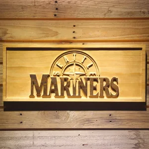 Seattle Mariners 6 Wood Sign