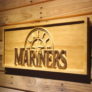 Seattle Mariners 6 Wood Sign