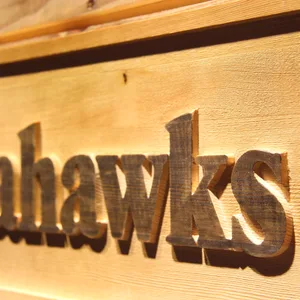 Seattle Seahawks 1976-2001 Text Wood Sign - Legacy Edition