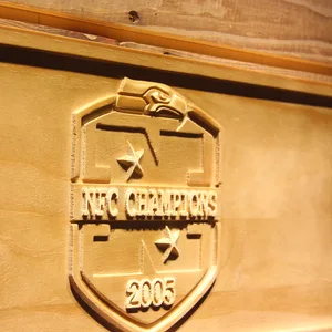 Seattle Seahawks 2005 NFC Champion Wood Sign - Legacy Edition