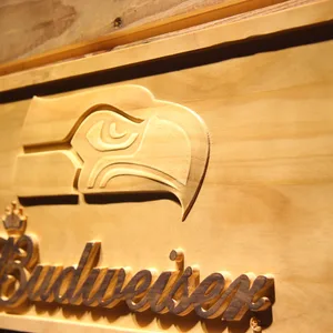 Seattle Seahawks Budweiser Wood Sign