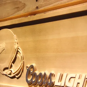 Seattle Seahawks Coors Light Helmet Wood Sign