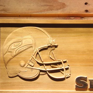 Seattle Seahawks Helmet Wood Sign