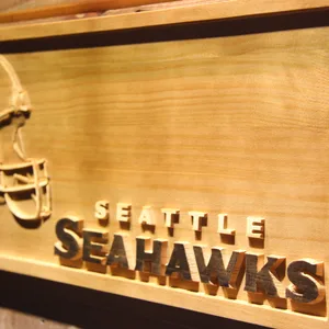 Seattle Seahawks Helmet Wood Sign