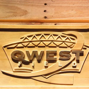Seattle Seahawks Qwest Field Wood Sign - Legacy Edition