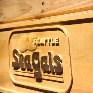 Seattle Seahawks Seattle SeaGals Wood Sign - Legacy Edition