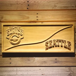 Seattle Sonics Split Wood Sign - Legacy Edition